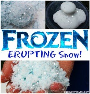 erupting snow, shaving cream art