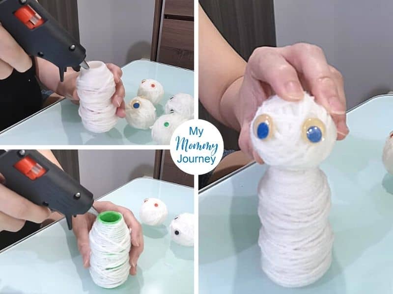 Mummy Yakult bottle craft attach head